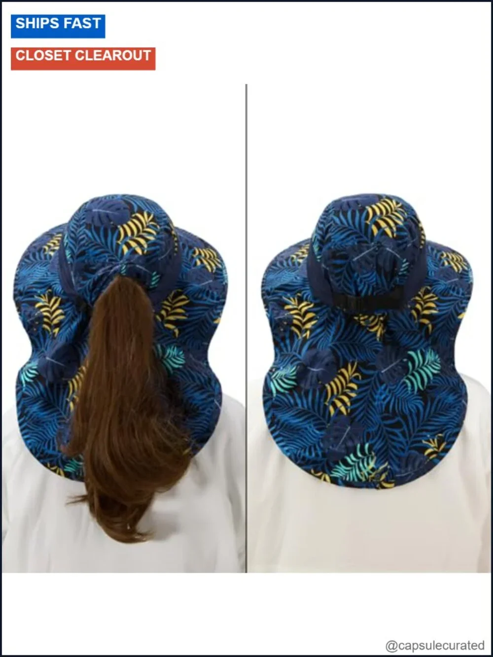 Unisex UPF 50+ Water Resistant Wide Brim Sun Hat with Neck Flap